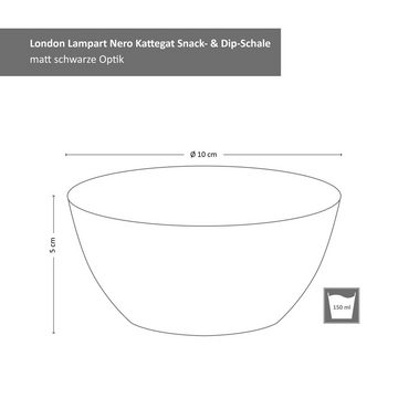 MamboCat Dipschale 6x London Lampart Nero Kattegat Snack- & Dip-Schälchen 150ml Ø10cm, Steingut