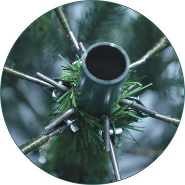 SCHAUMEX Künstlicher Weihnachtsbaum Premium Spritzguss Tanne Höhe 210 cm, Nordmanntanne, Hohe Qualität