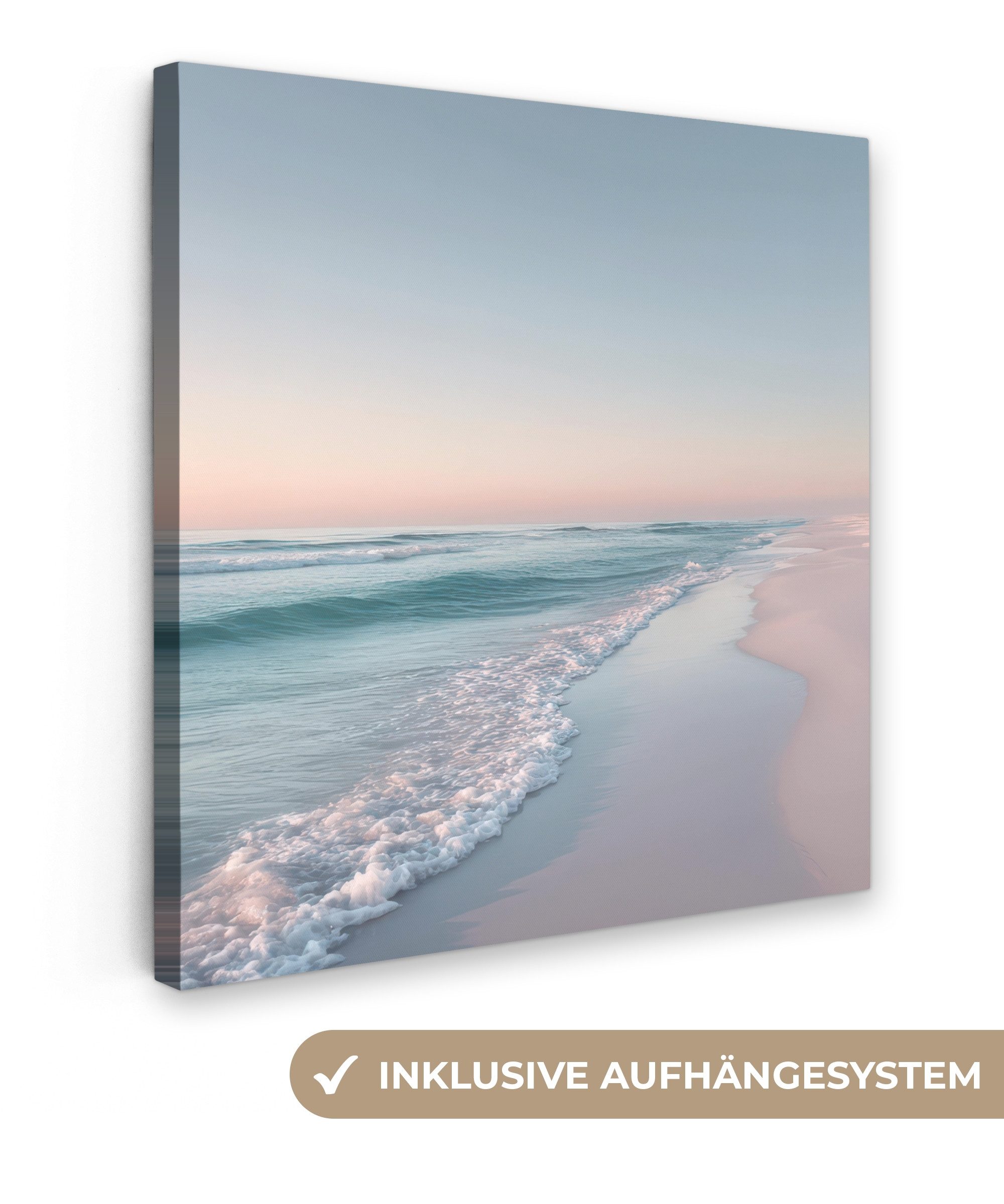 OneMillionCanvasses® Leinwandbild Küstenlinie - Pastell - günstig online kaufen