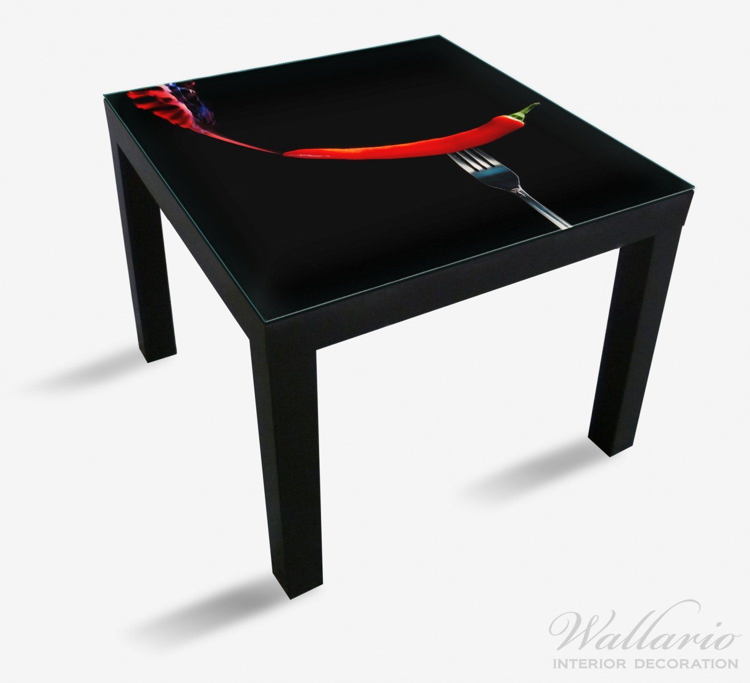 für Lack St), an (1 geeignet Rauchende Gabel Wallario Chili-Schote Tisch Ikea Tischplatte einer