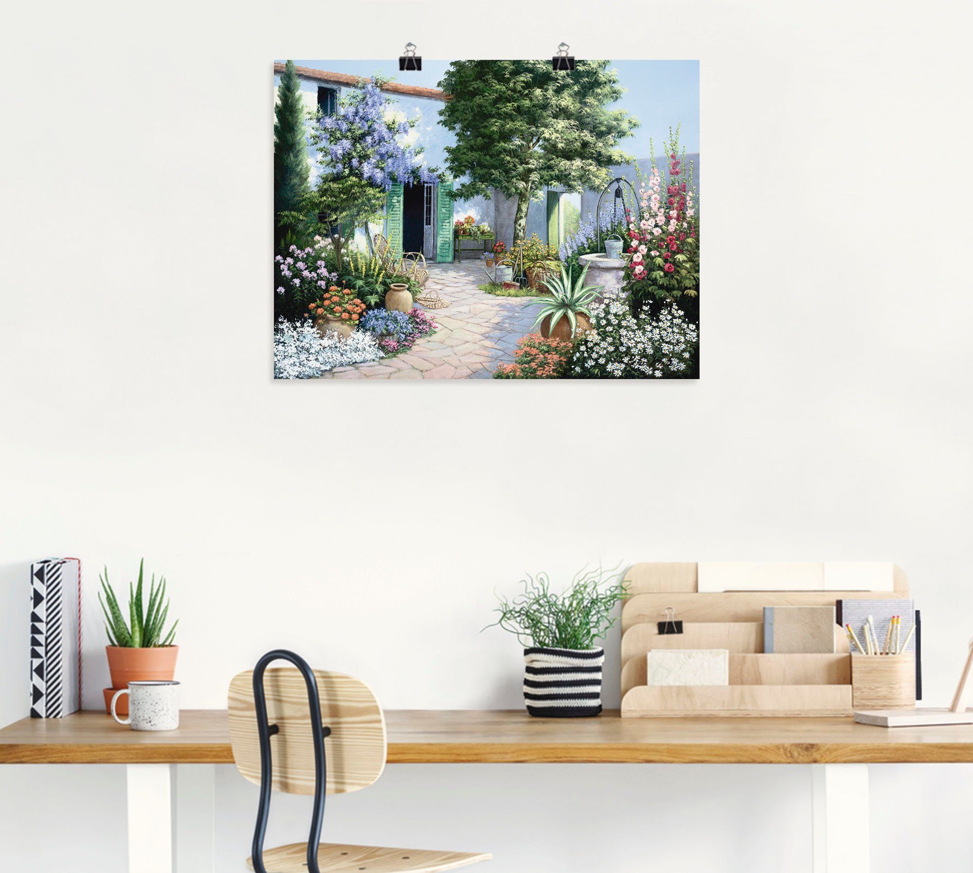 Artland Wandbild Ein kleines Paradies, Garten (1 St), als Leinwandbild, Poster in verschied. Größen