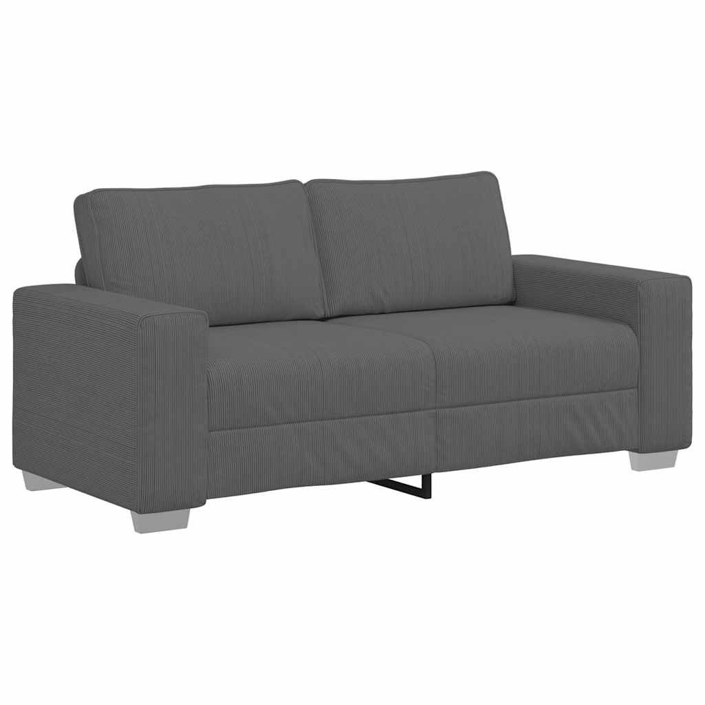 vidaXL Sofa Zweisitzer-Sofa Dunkelgrau 140 cm günstig online kaufen