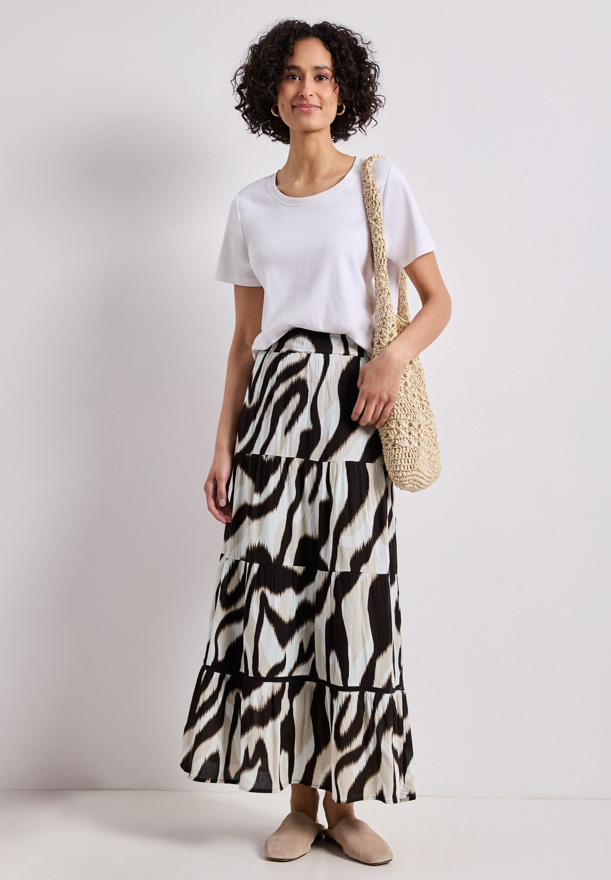 STREET ONE Maxirock im Paperbag-Style