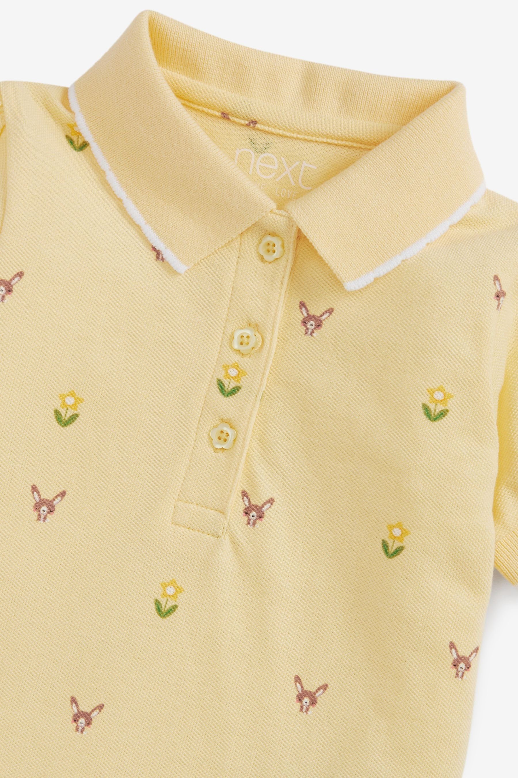 Next Poloshirt Poloshirt Yellow (1-tlg) Bunny