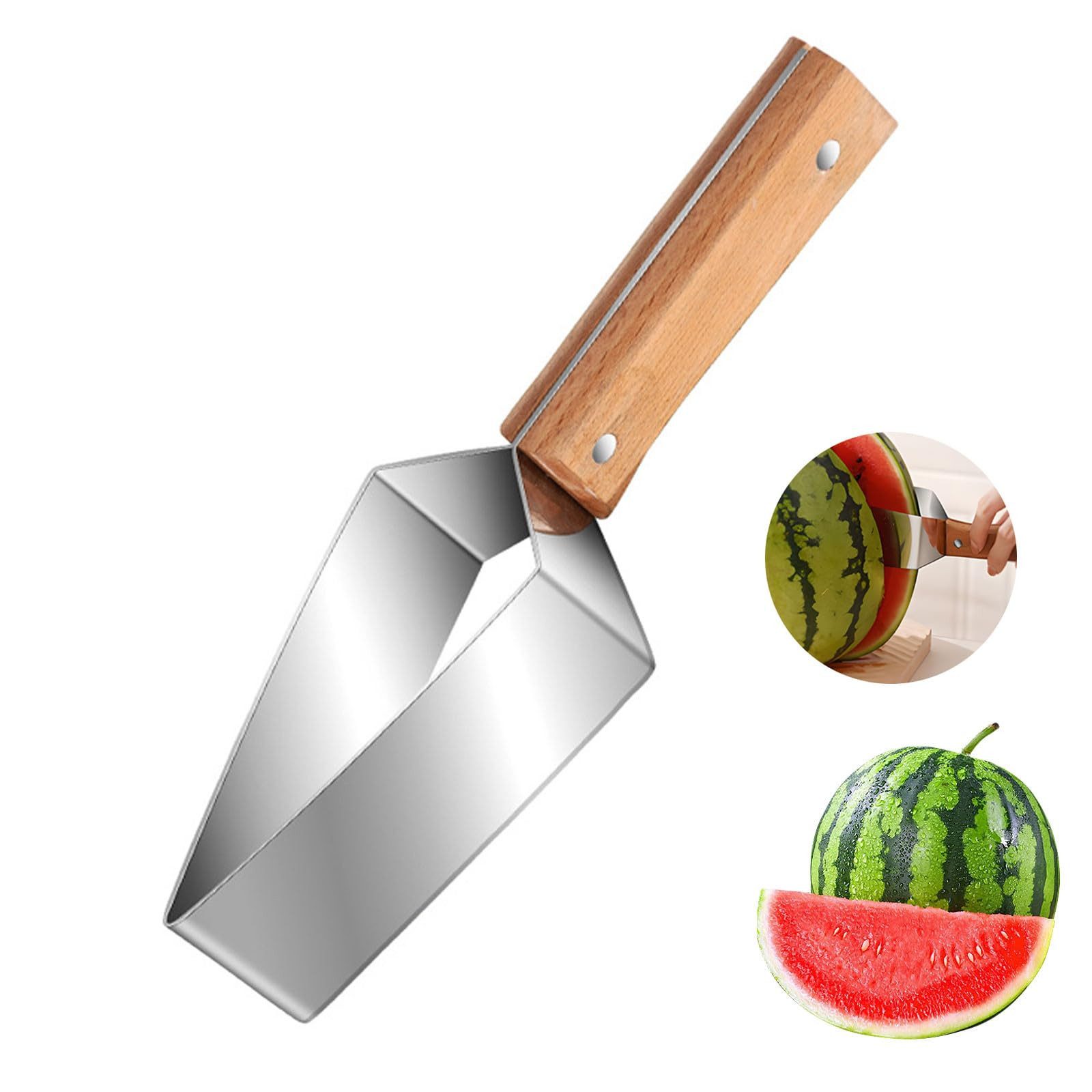 FOUORTUNATE-BEE Obstschneider Edelstahl Wassermelonen-Schneider für Sommerfrüchte, (multifunktionaler Obstschneider für Wassermelone und Honigmelone)