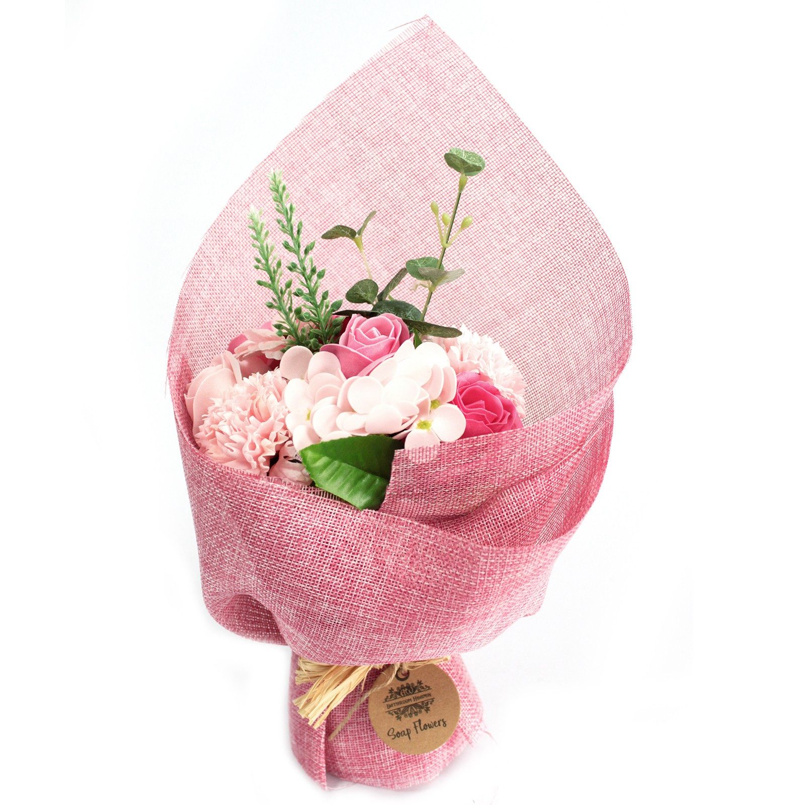 Bali-Homedecor Seifenschale Stehender Seifenblumenstrauß - rosa