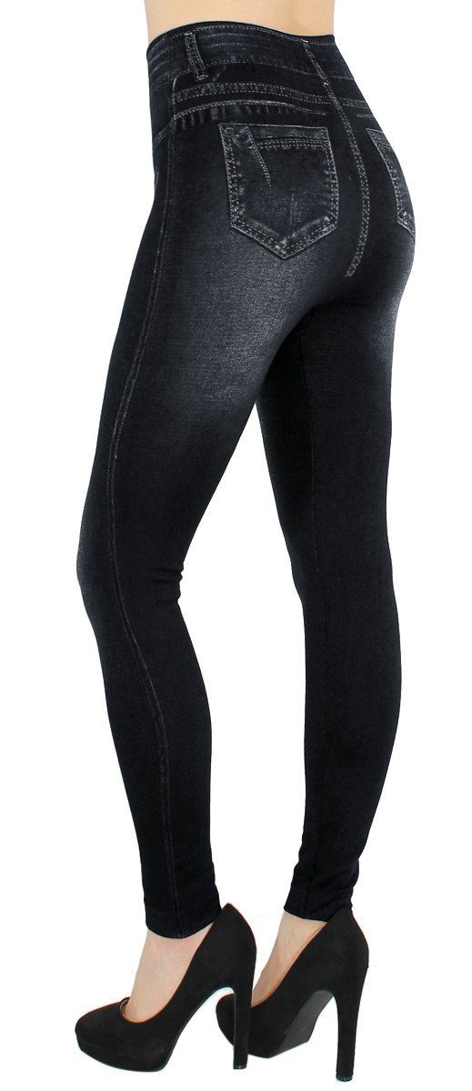 dy_mode Jeggings Damen Leggings in Jeans Optik Bequem Jeggings High Waist J günstig online kaufen