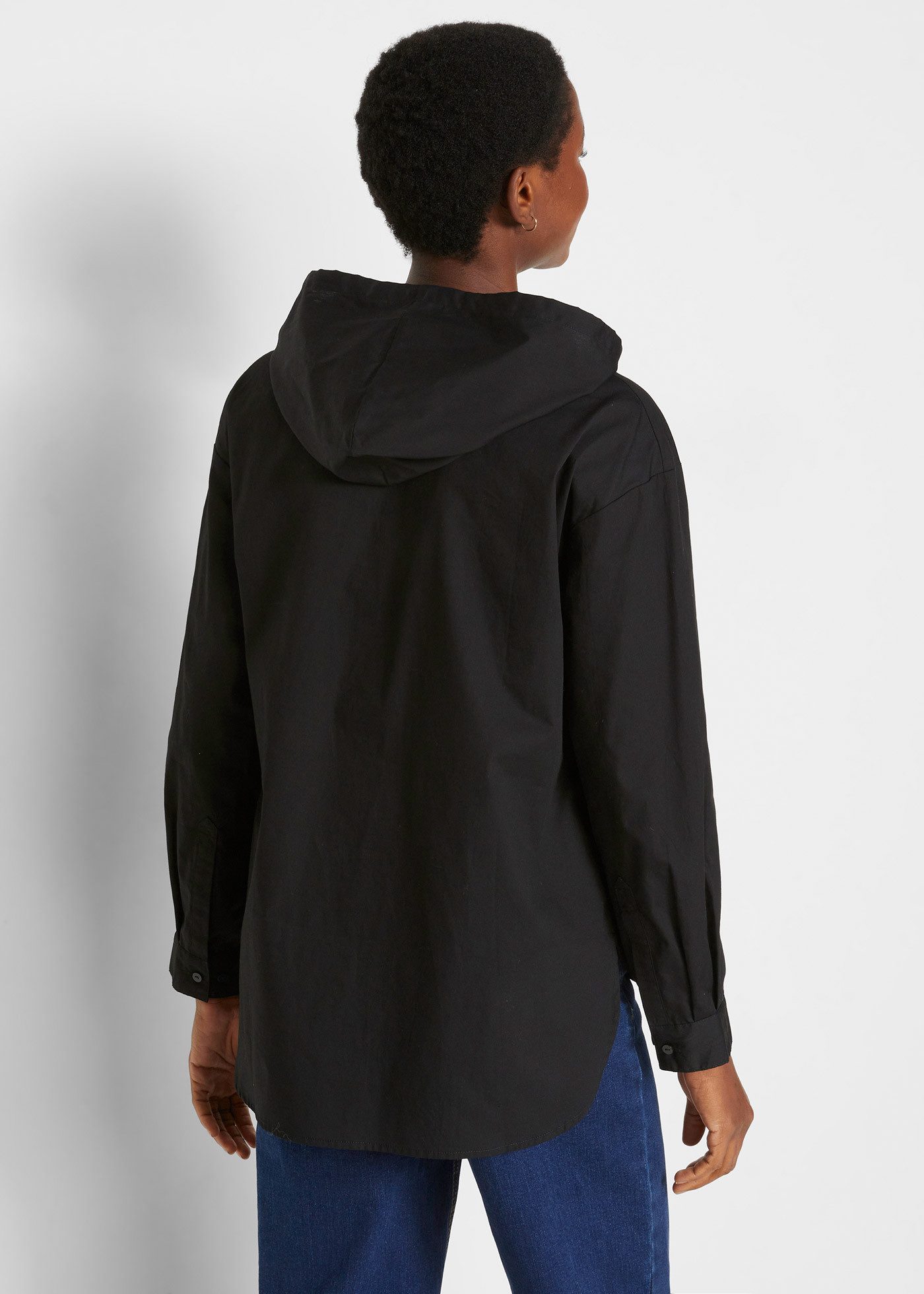 bonprix Tunika (1-tlg) mit Kapuze, lässig geschnitten, mit langem Arm