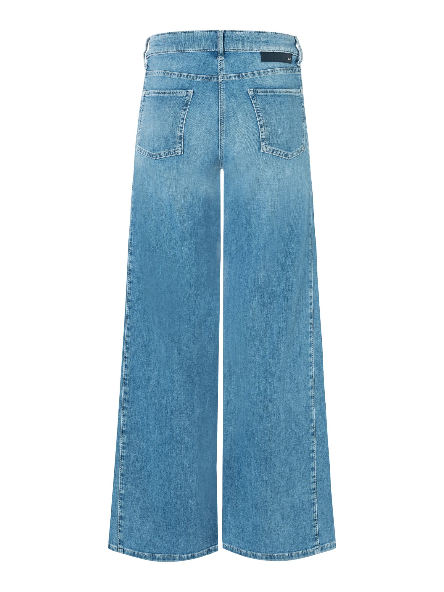 Cambio Stretch-Hose blau, Casual, Baumwolle, Unifarben, Straight Leg, Mittel