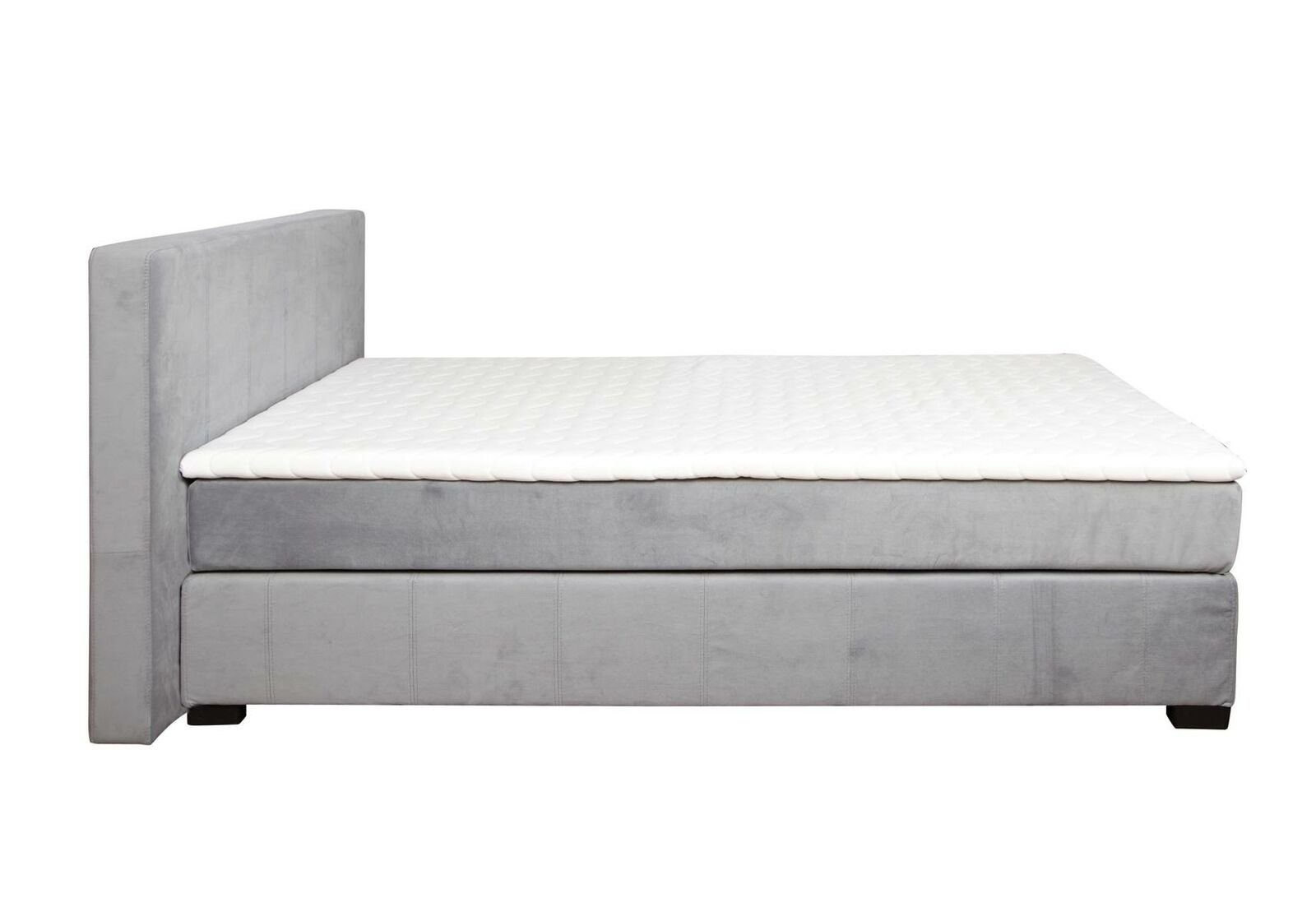 Boxspring 140x200cm Bett, Neu Design JVmoebel Grau Bett Elegantes