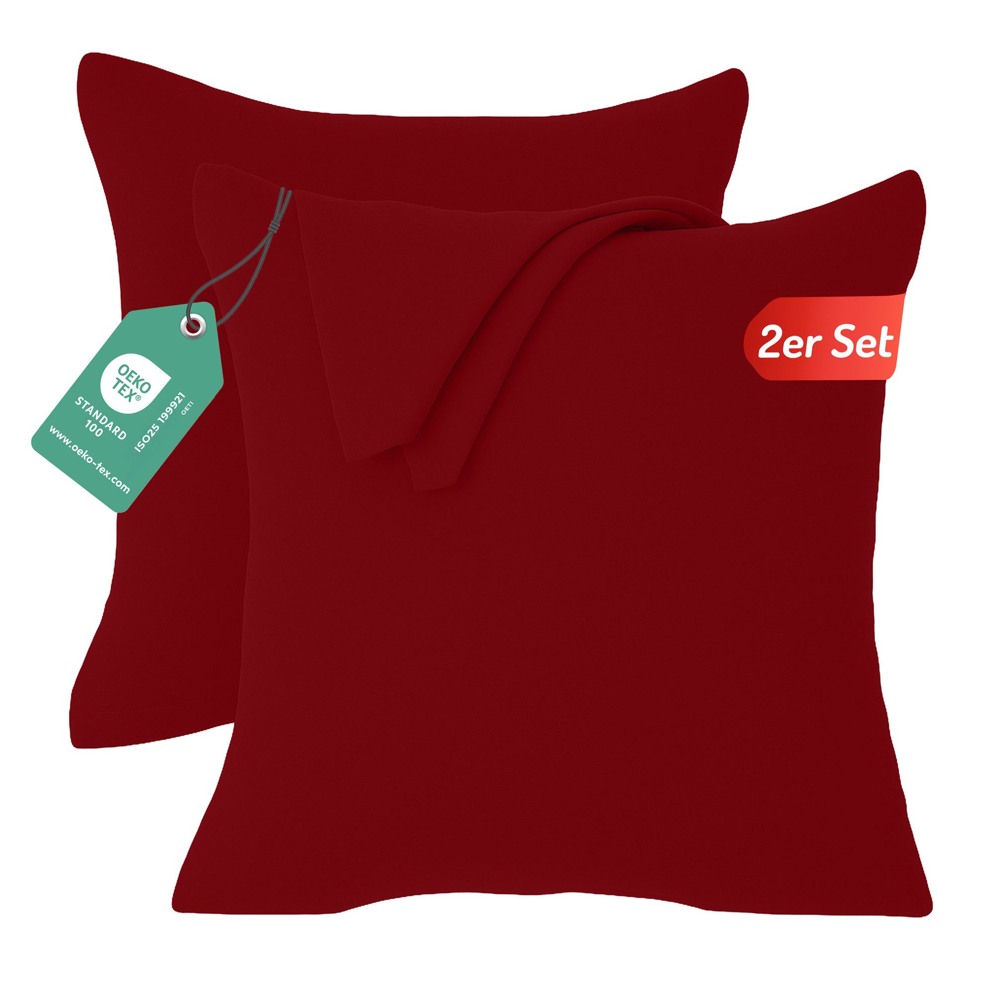 livessa Kissenbezug 2er Set Kissenbezug - Verdeckter Reißverschluss - Kopfk günstig online kaufen