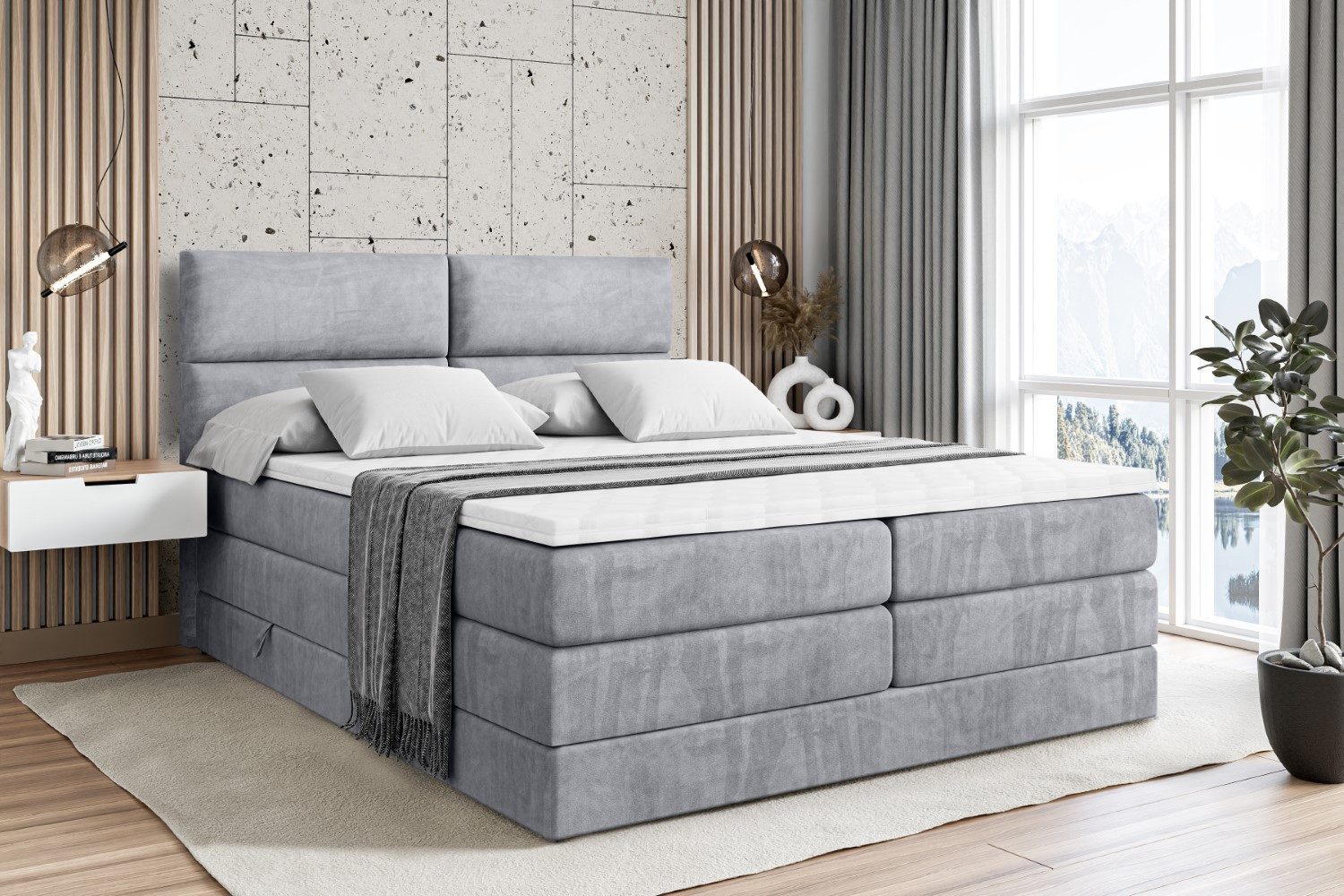 ALTDECOR Boxspringbett BOXI3 KING (Multipocket-Matratze H4, günstig online kaufen