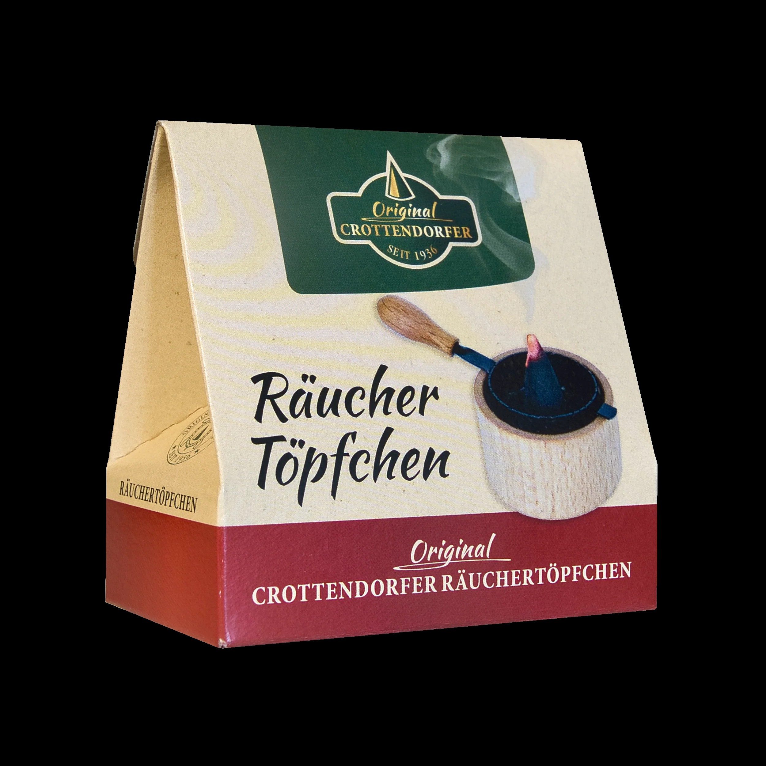 Crottendorfer Räucherhaus Crottendorfer Räuchertöpfchen aus Holz mit Metallkorb, Made in Germany