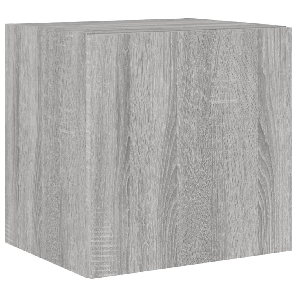 vidaXL TV-Wand TV-Wandschrank mit LED-Leuchten Grau günstig online kaufen