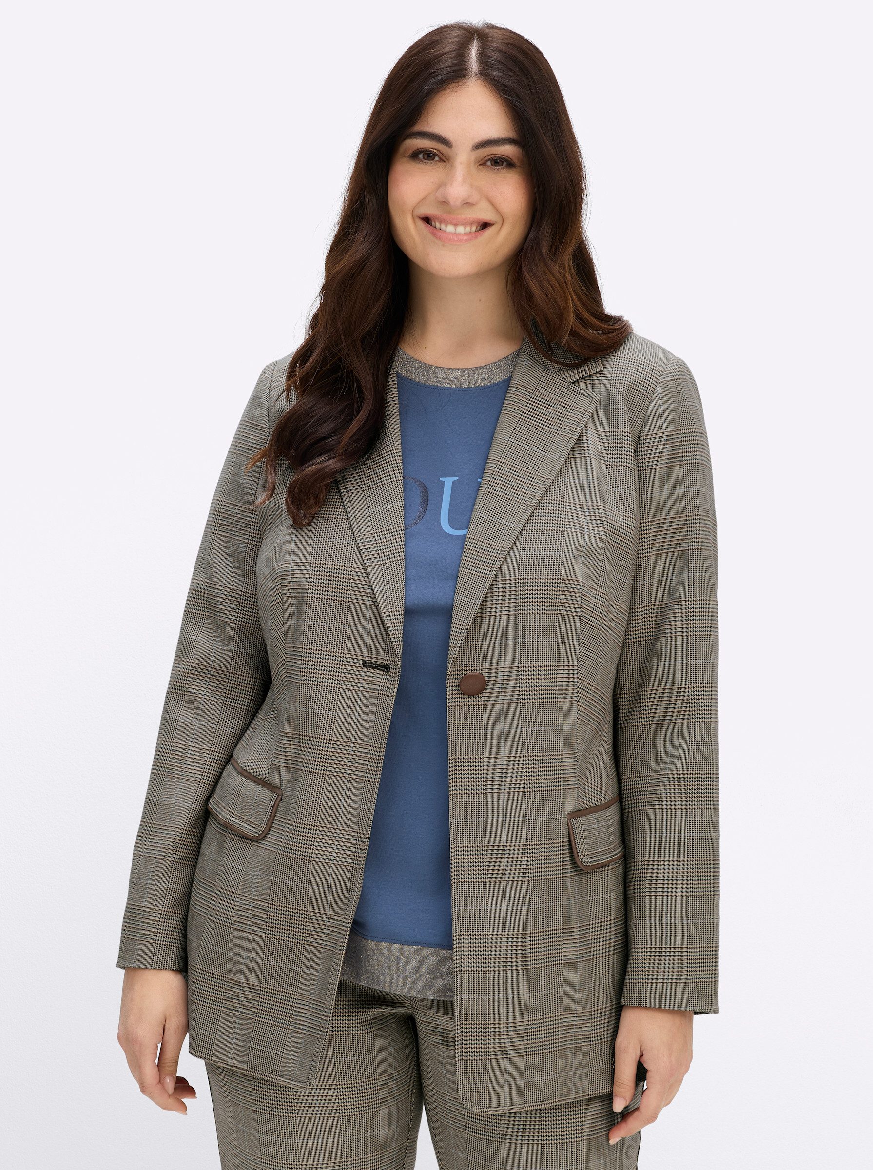 Sheego Blusenblazer Blazer Langarm