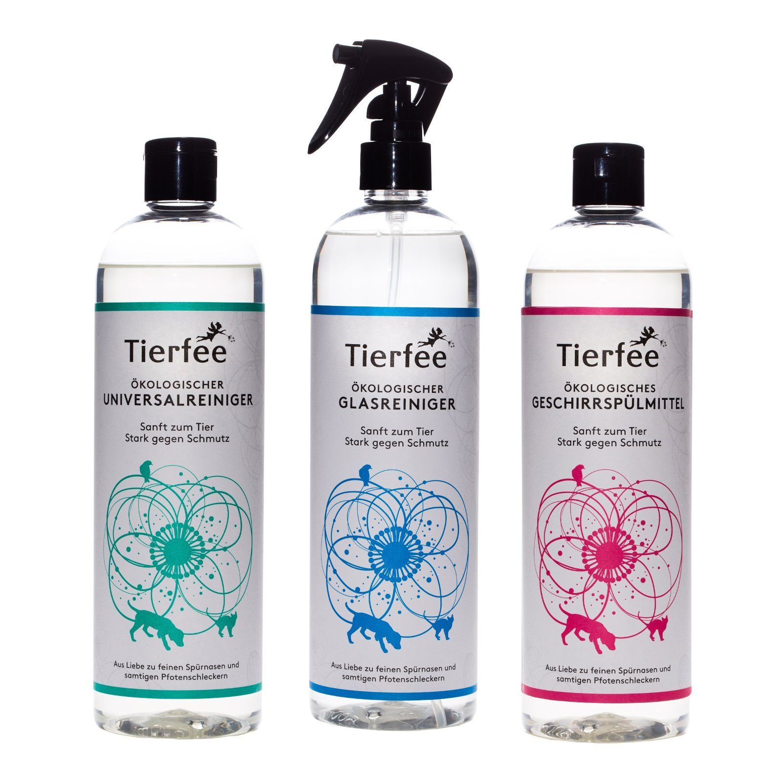 Tierfee Reiniger-Grundset, Universalreiniger, Glasreiniger, Geschirrspülmit... Universalreiniger (Universalreiniger, Glasreiniger, Geschirrspülmittel)