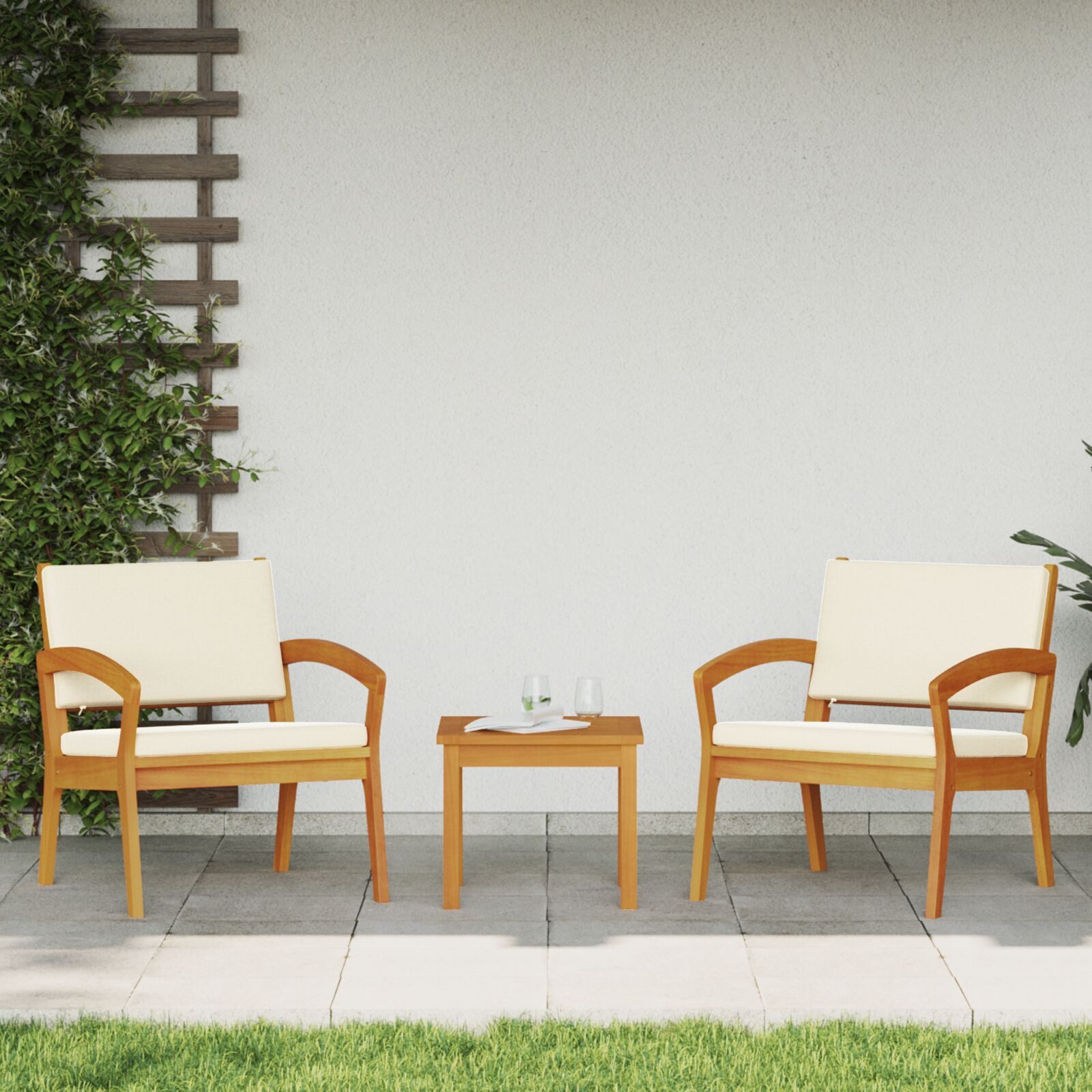 vidaXL Loungesofa Gartenstühle 2 Stk. 59,5x70,5x72,5 günstig online kaufen