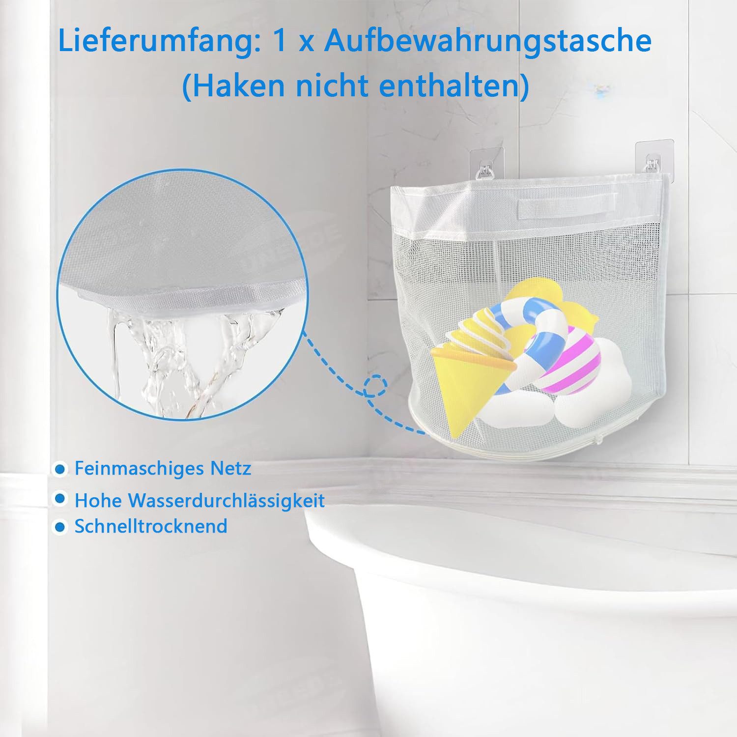 CLTYQ Badorganizer Badewannenspielzeug Aufbewahrung - Badespielzeug Organiz günstig online kaufen