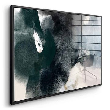 DOTCOMCANVAS® Acrylglasbild Initial - Acrylglas, Acrylglasbild blau pastell moderne abstrakte Kunst Druck Wandbild