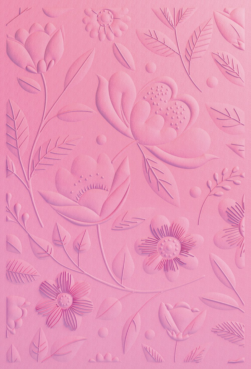 Sizzix Motivschablone 3D-Prägeschablone 'Happy Garden by Catherine Poole, 11,43x16,51cm