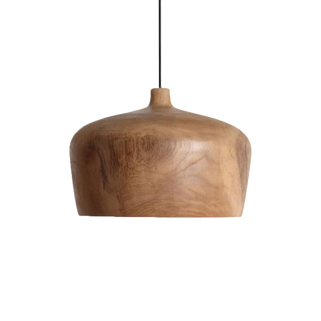 Raw Materials Amsterdam Pendelleuchte Sirocco Dome, aus massivem Teakholz, handgefertigt
