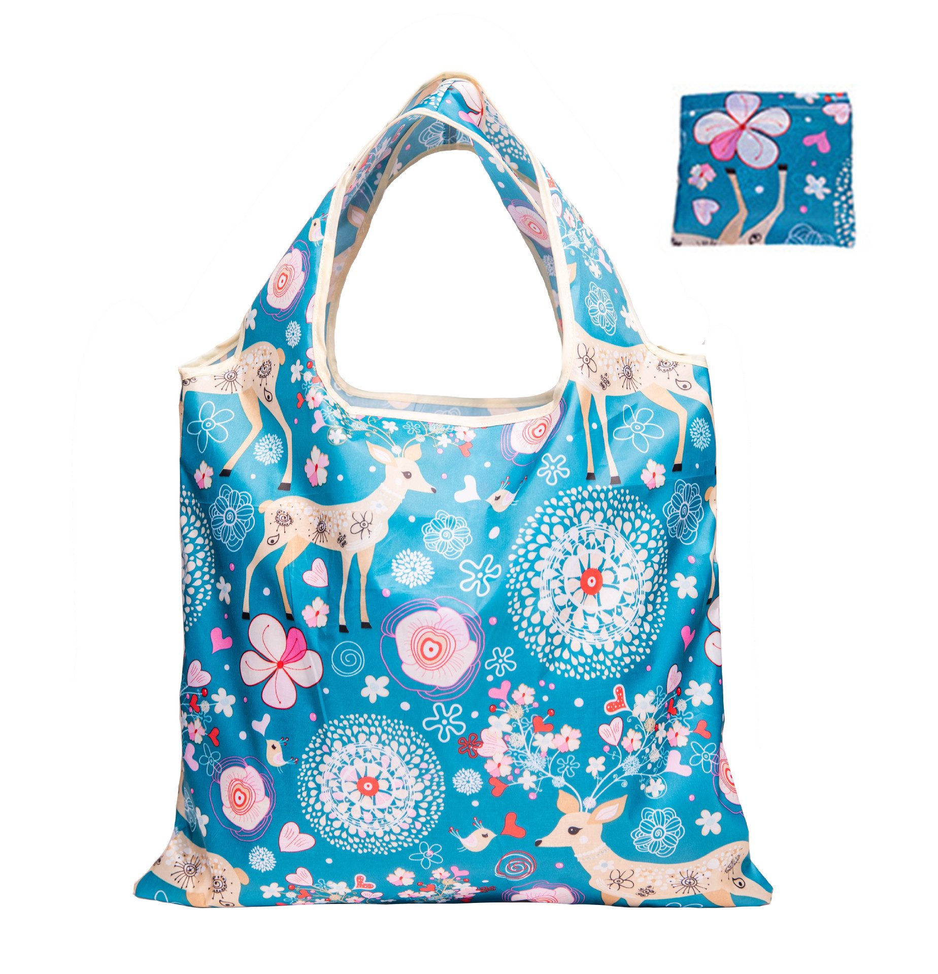Schultertasche Einkaufsshopper Faltbare Wiederverwendbarer Einkaufsbeutel 64x44cm