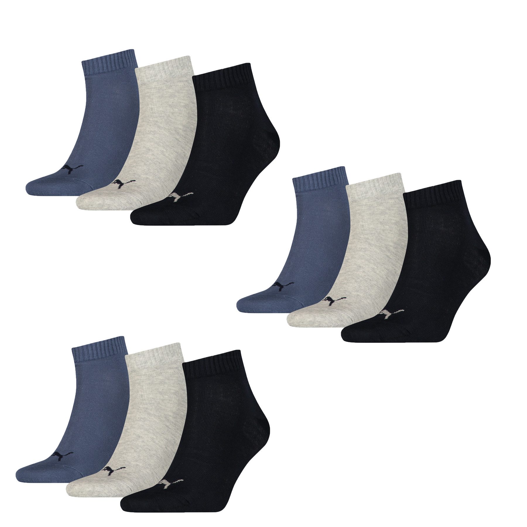 PUMA Kurzsocken Bequeme Quarter Socken aus Baumwollmischung (9-Paar) günstig online kaufen