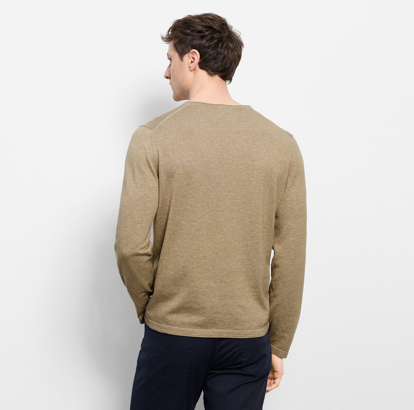 OLYMP Rundhalspullover OLYMP Strick Casual Crew Neck