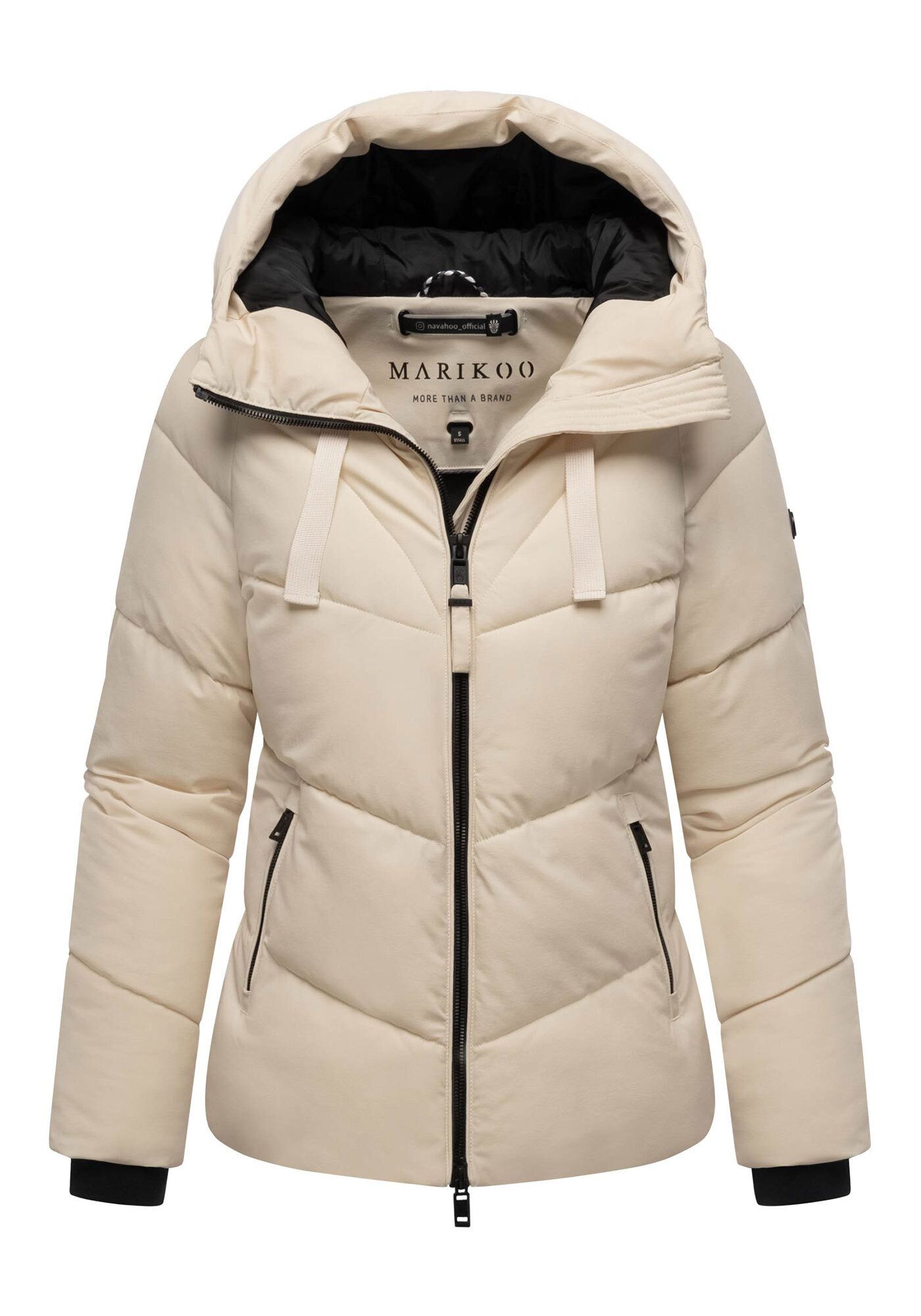Marikoo Winterjacke Kwamee Schräg gesteppte Winterjacke mit fester Kapuze – Bild 5 von 5