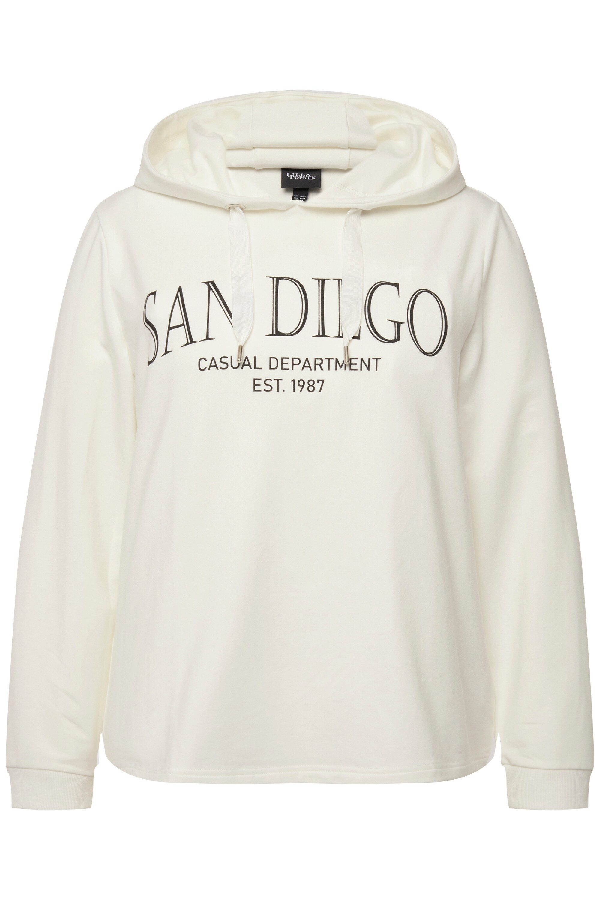 Ulla Popken Sweatshirt Hoodie Städtenamen Kapuze günstig online kaufen