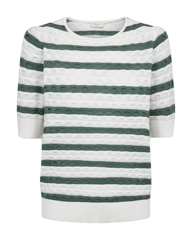 FREEQUENT Strickpullover FQDODO-PULLOVER bequeme Passform, gestreifte Optik