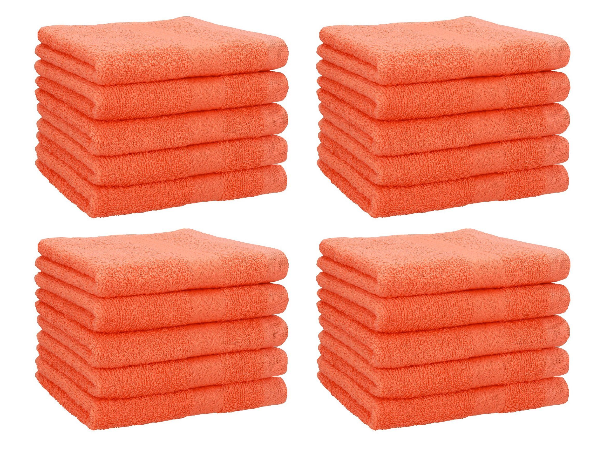 Betz Gästehandtücher 20 Stück Gästetücher Premium 30x50 cm Farbe blutorange, 100% Baumwolle
