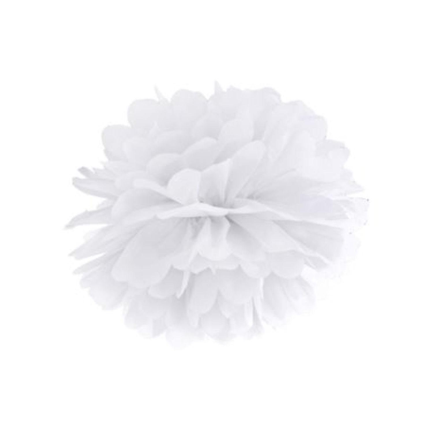 partydeco Hängedekoration Pompom Weiß 25 cm