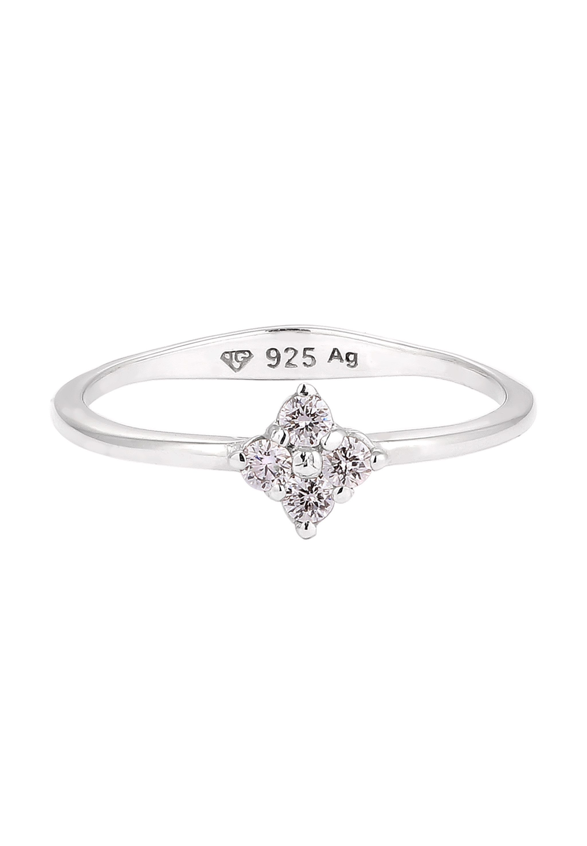 Elli DIAMONDS Diamantring Laborgezüchtete Diamanten Weiß (0.14 ct) 925 Sterling Silber