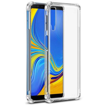 CoolGadget Handyhülle Anti Shock Rugged Case für Samsung Galaxy A7 2018 6 Zoll, Slim Cover mit Kantenschutz Schutzhülle für Samsung A7 2018 Hülle