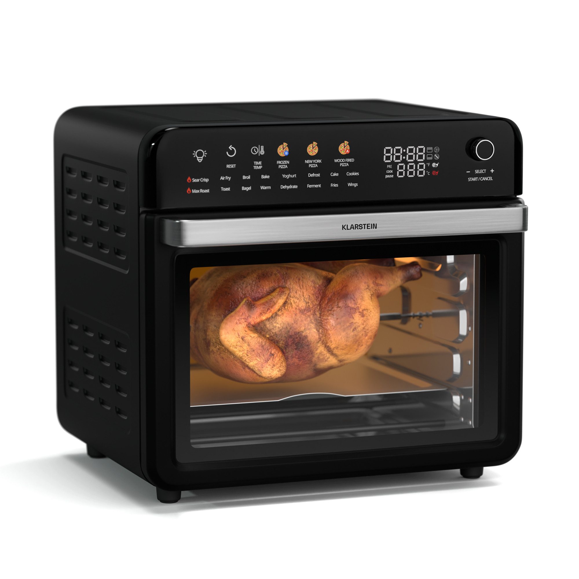 Klarstein Heißluftfritteuse, 2000 W, Heißluftfritteuse Backen Rösten Grill 34L 2200 W Timer Touch