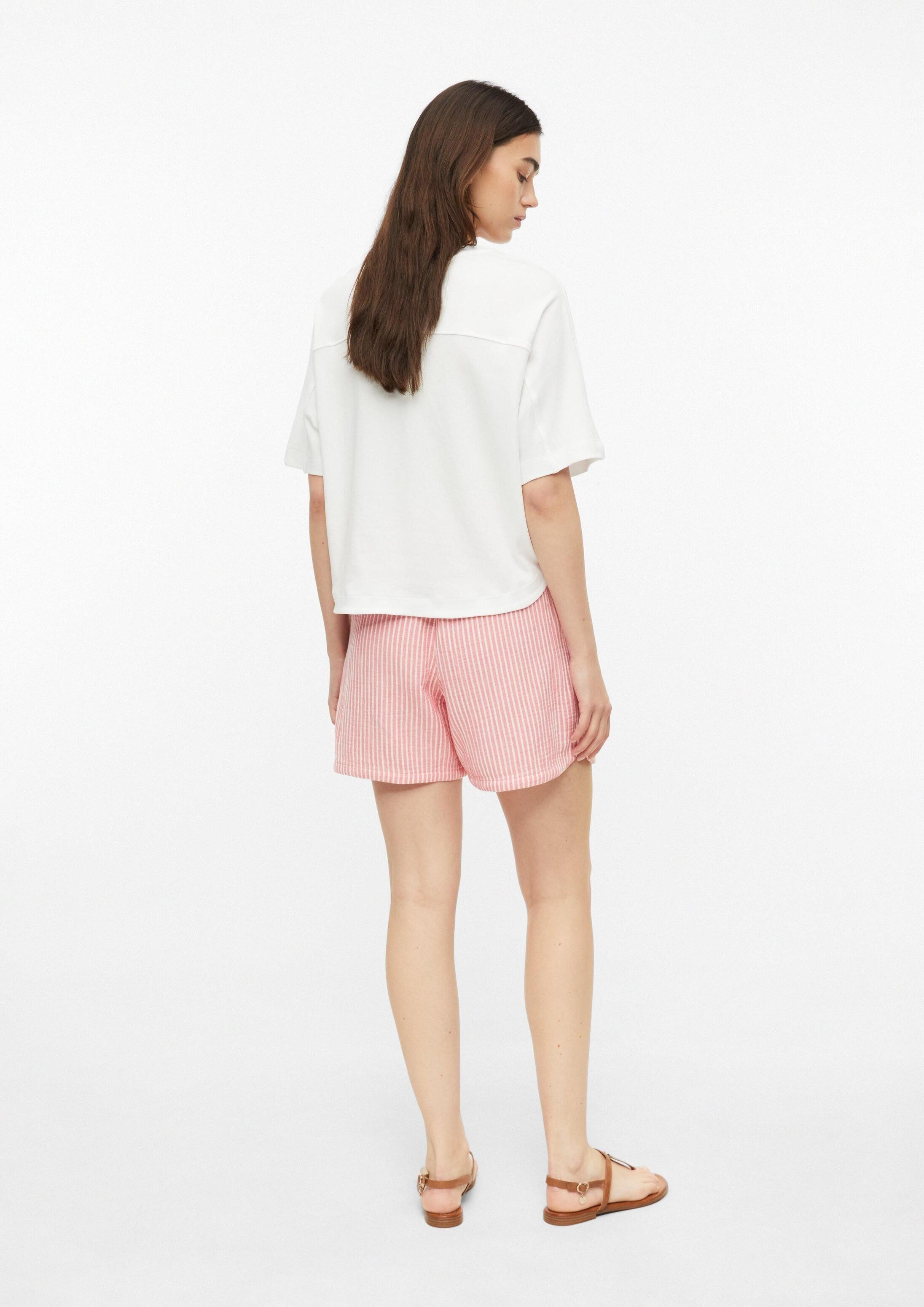 s.Oliver Shorts Hose Gestreifte Shorts aus aus Musselin