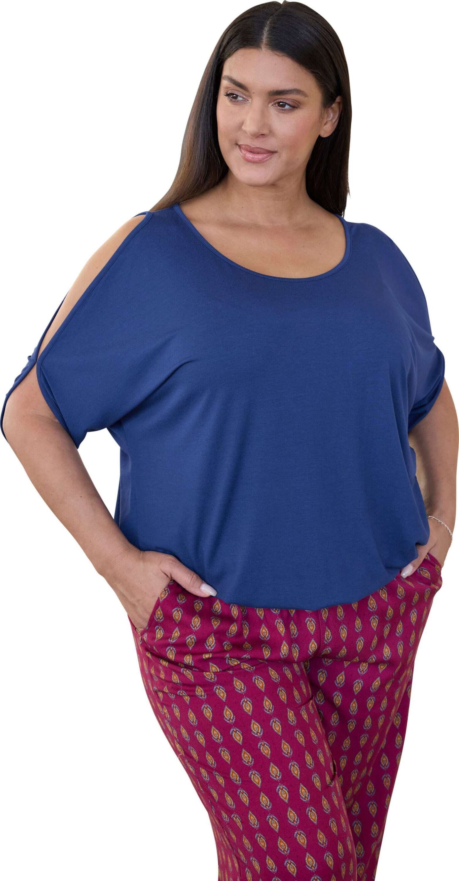 Sheego Strandkleid Shirt Kurzarm