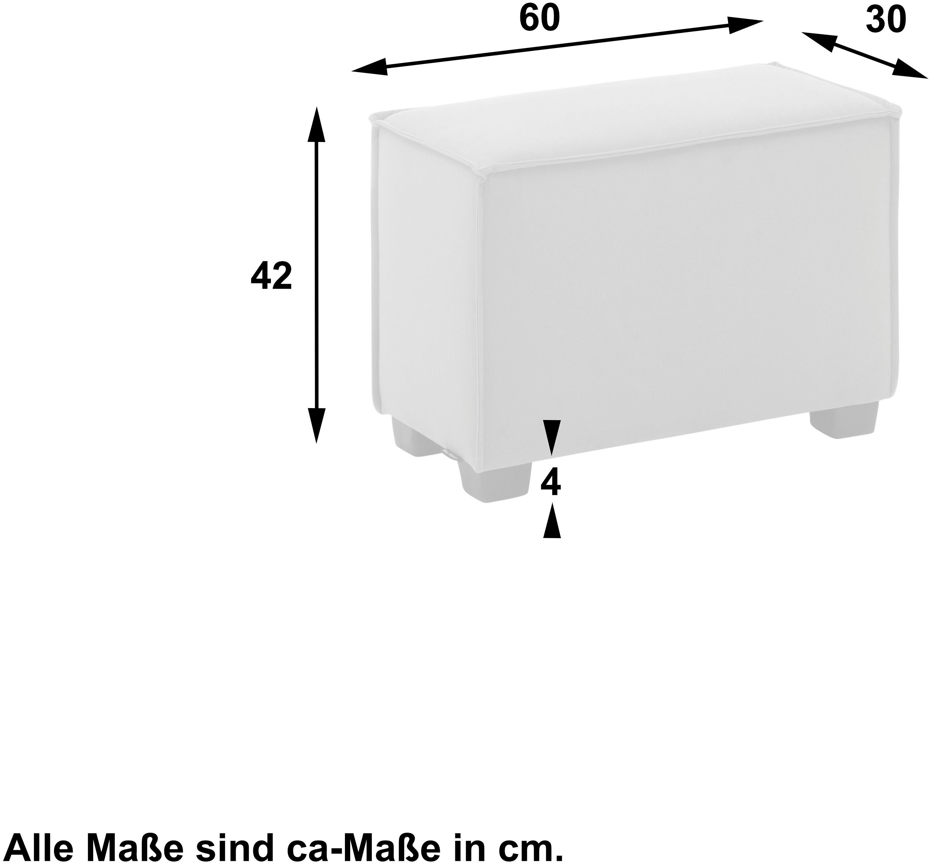 MOVE, Einzelelement kombinierbar Sofaelement individuell Max cm, Winzer® rot 60/30/42