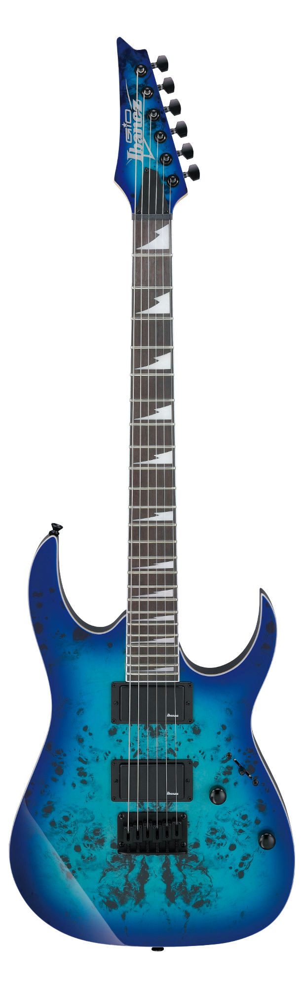 Ibanez E-Gitarre mit Okoume Korpus und Ahornhals, RG, 2 x IBZ-6 Humbucker