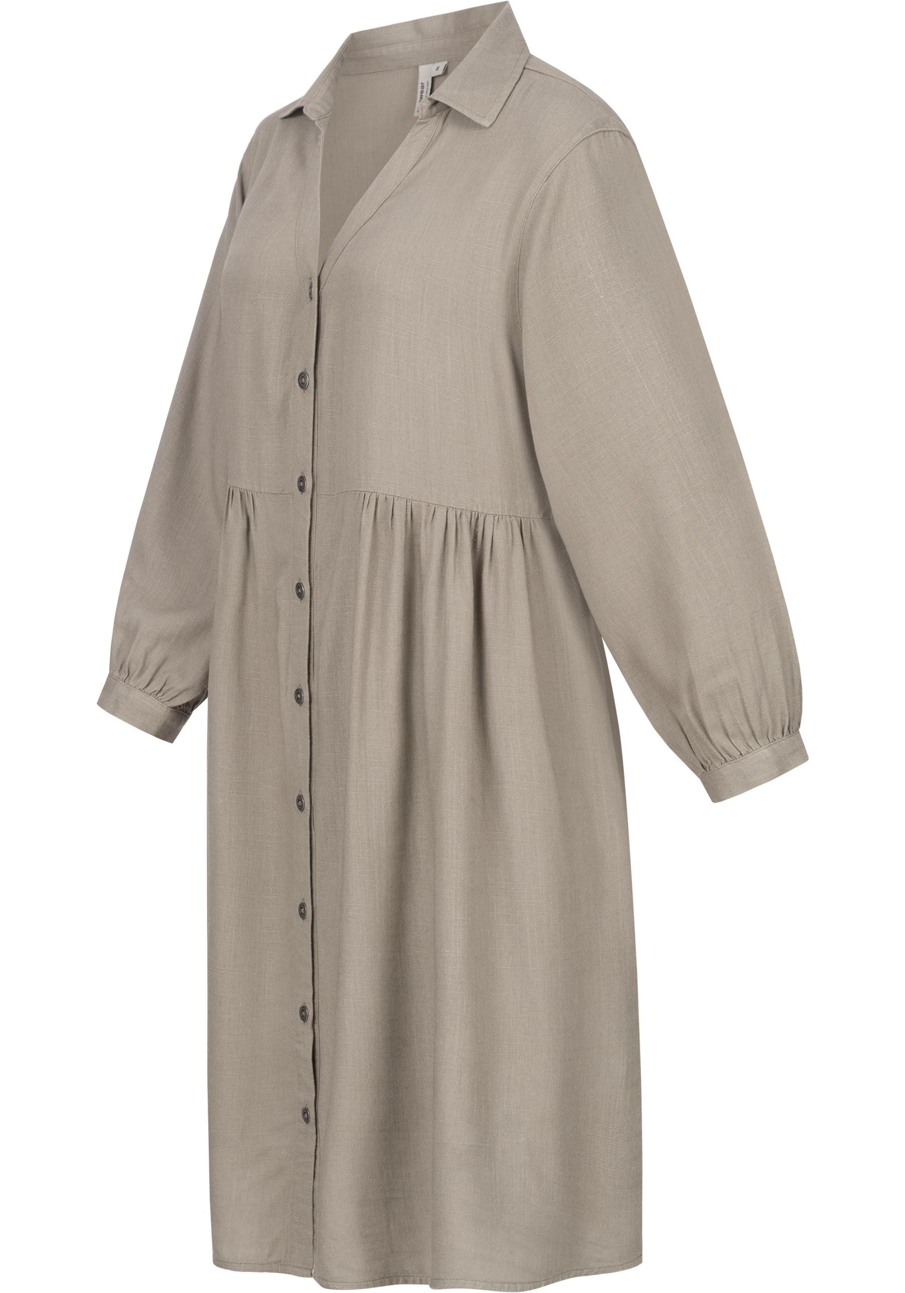 Ragwear Minikleid Almu Leichtes Langarmkleid mit Blumenmuster