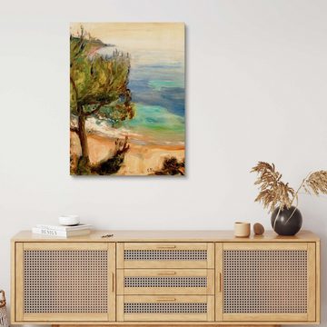 Posterlounge Holzbild Edvard Munch, Landschaft bei Nizza, Wohnzimmer Malerei