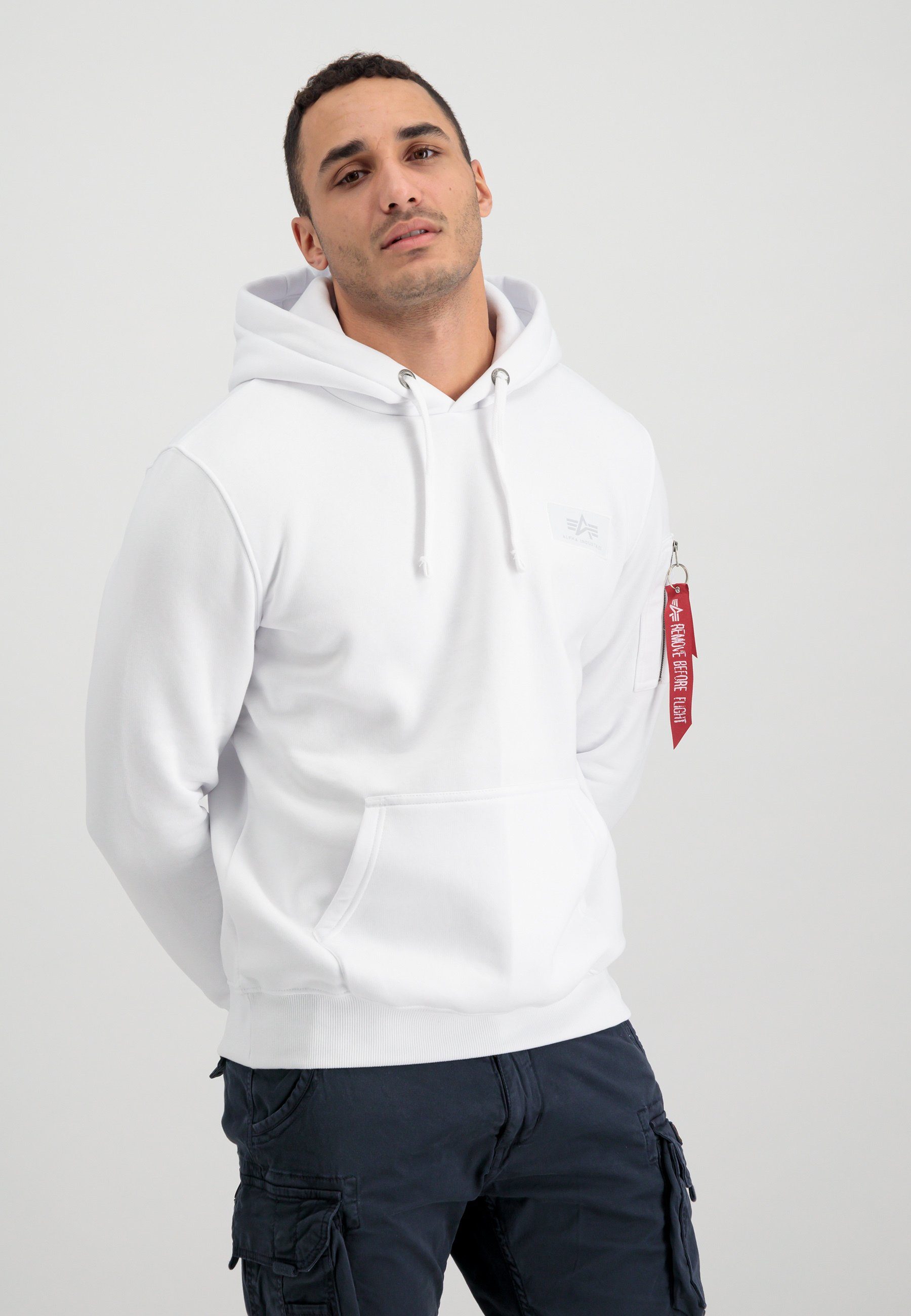 Alpha Industries Men - Print Hoodie orange white/neon Neon Hoody Print Back Alpha Hoodies Industries