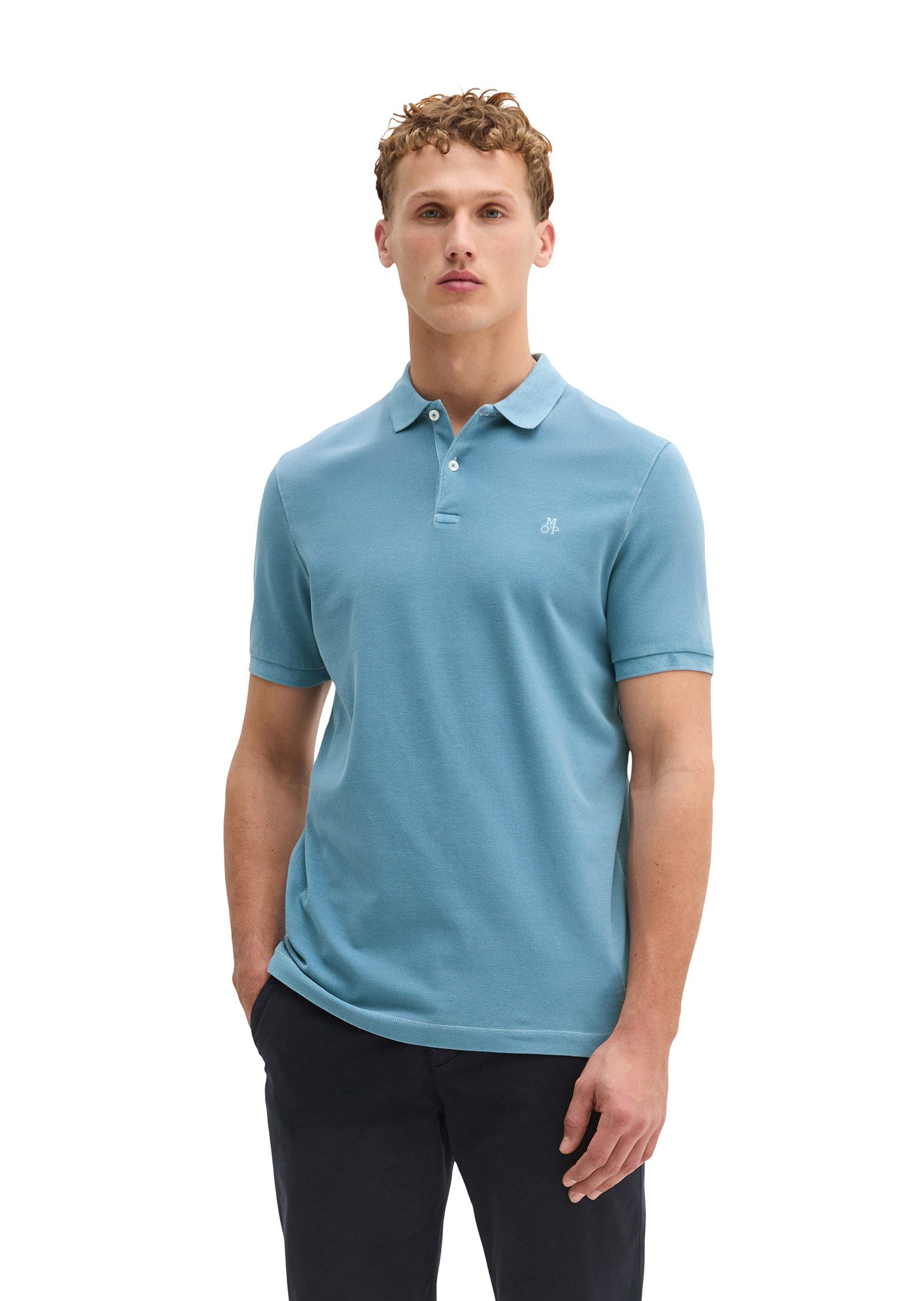 Poloshirt aus Organic Cotton-Stretch