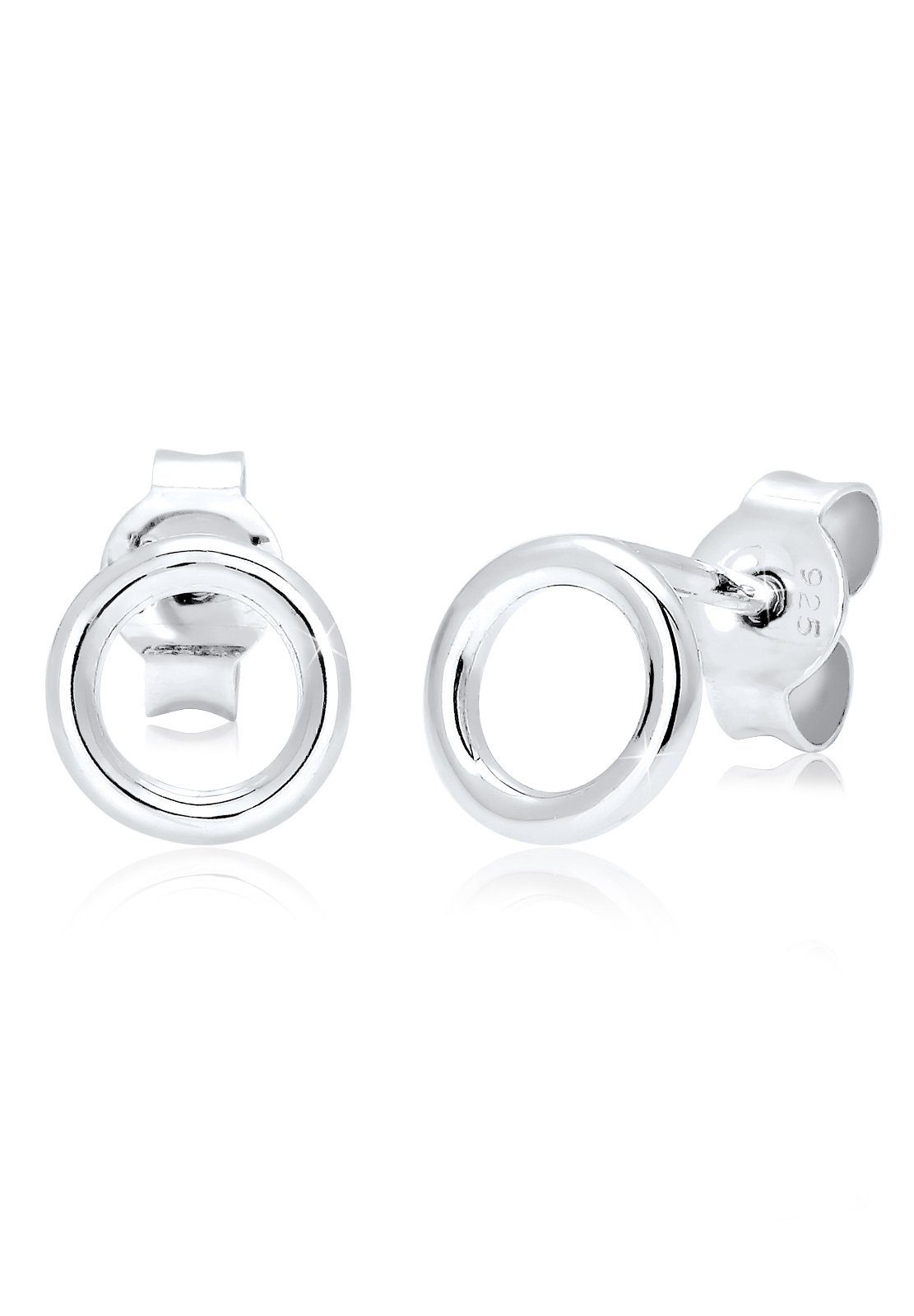 Elli Paar Ohrstecker Basic Kreis Geo Minimal Filigran 925 Silber, Geo günstig online kaufen