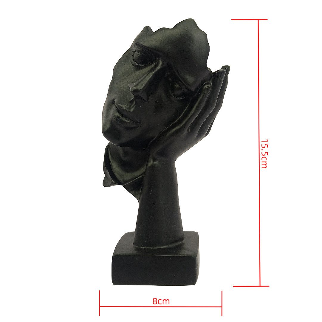 RWEUOQ Skulptur Schwarz Skulpturen Moderne Dekofiguren günstig online kaufen