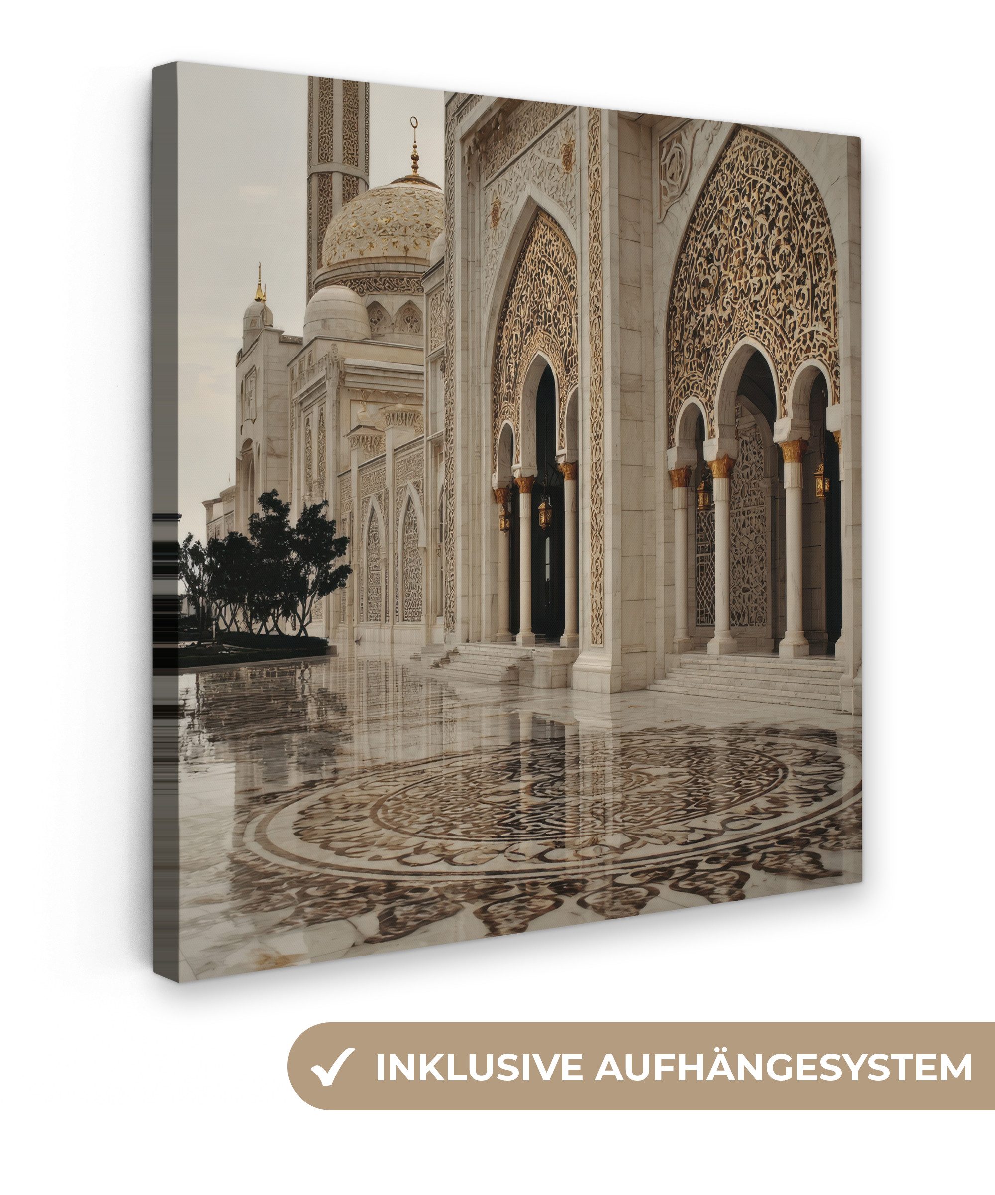 OneMillionCanvasses® Leinwandbild Details in Gold - Marmor - Islamisch, Fot günstig online kaufen