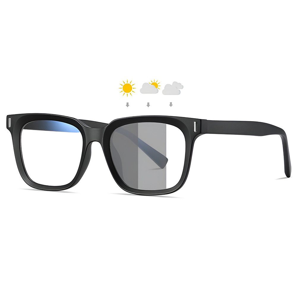 PACIEA Brille Damen Herren Selbsttönend Ohne Sehstärke UV Schutz Breite Bügel