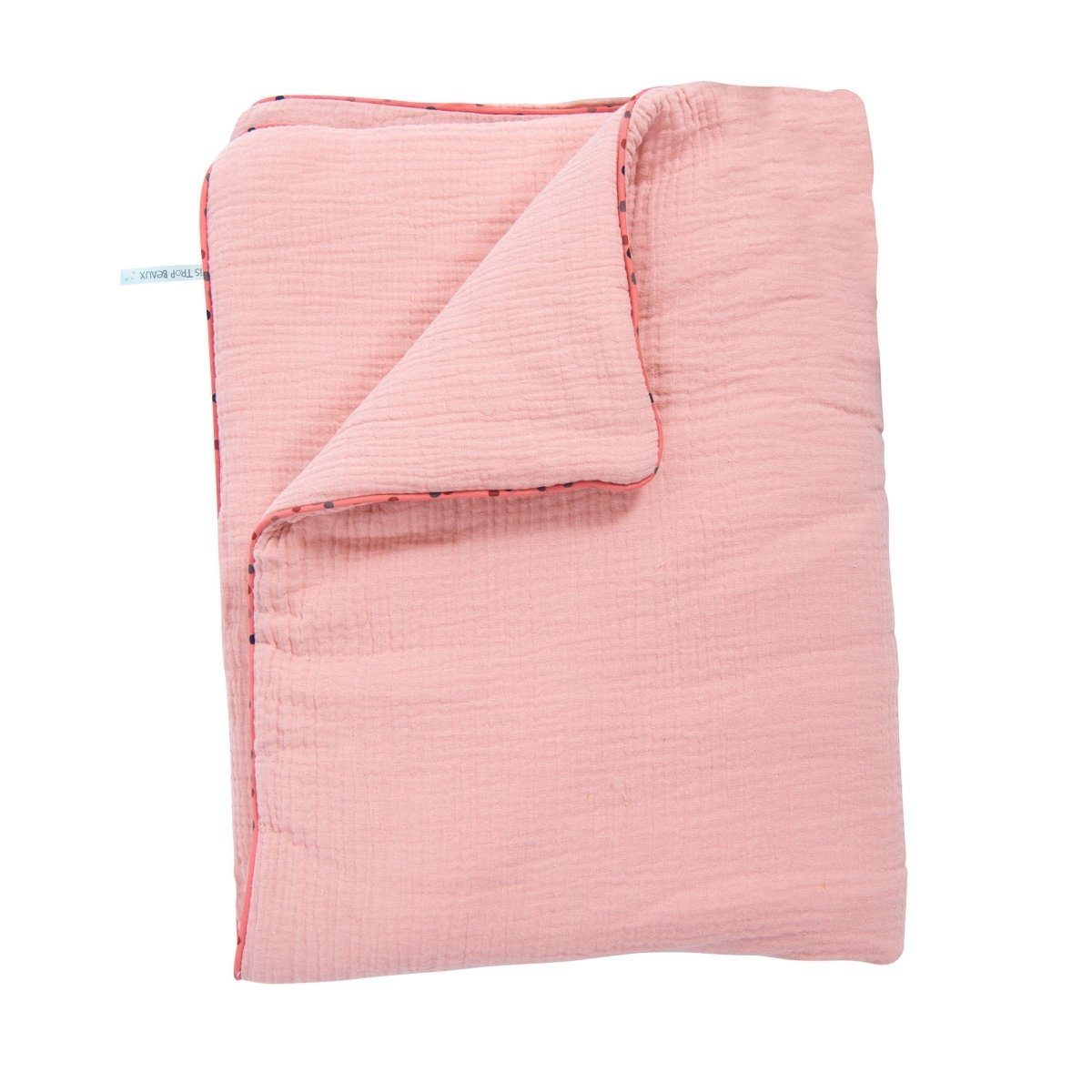 Bettüberwurf Bettüberwurf rosa 90x69cm Kinderdecke Bettdecke, Moulin Roty