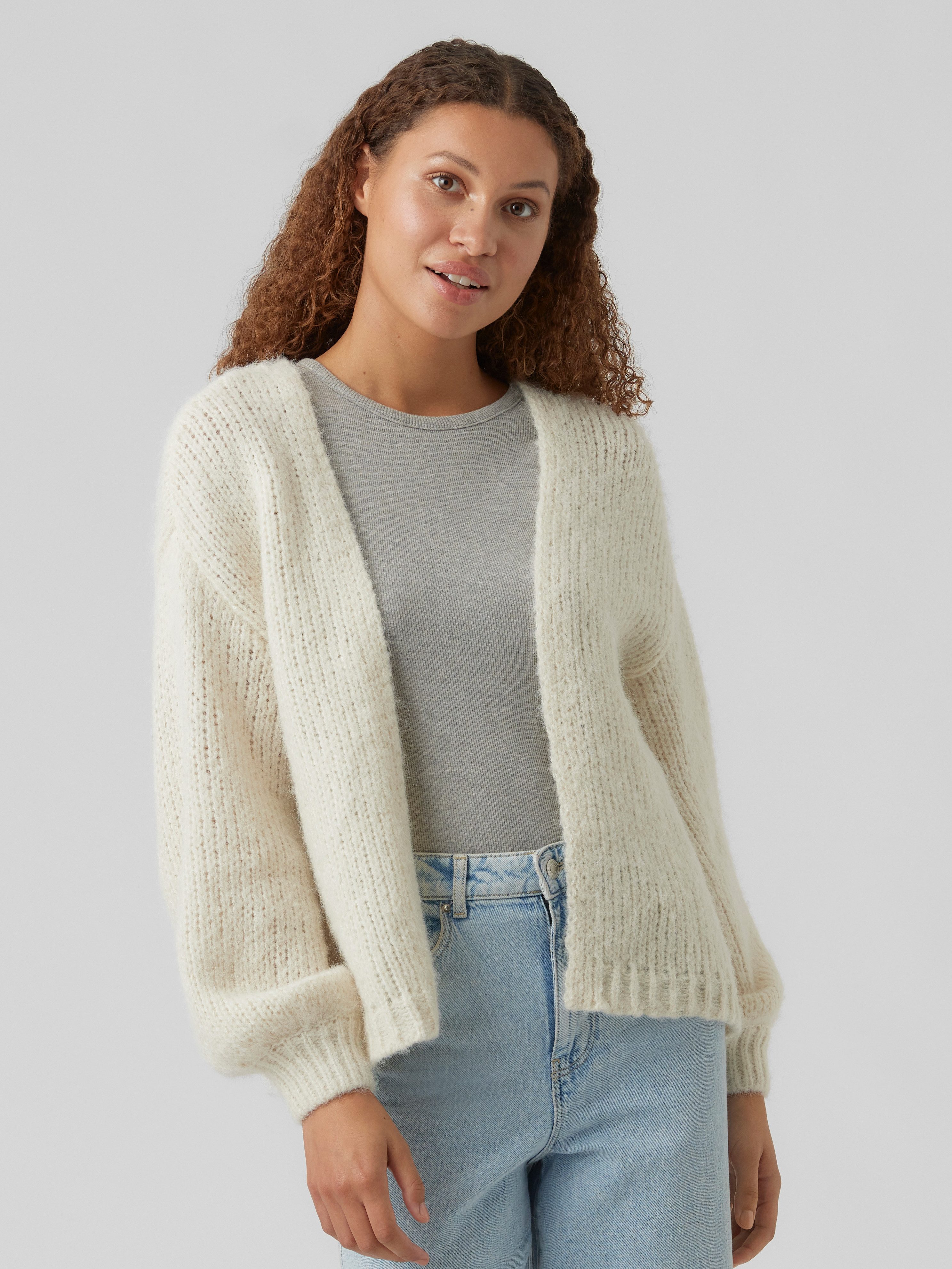 Vero Moda Strickjacke VMMAYBE LS OPEN CARDIGAN GA REP günstig online kaufen